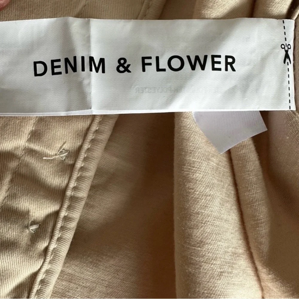 🤍🌾 Denim & Flower Ricky Singh Utility Jacket NWT Button Front Overshirt 🤍🌾